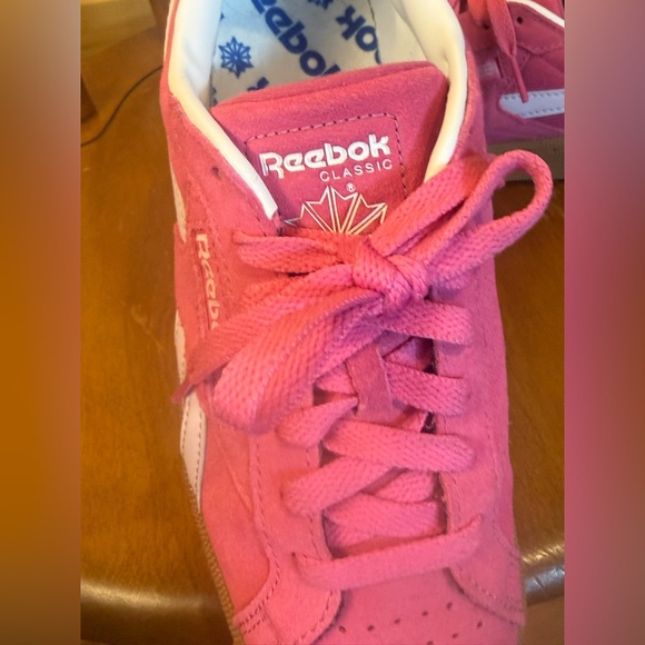 Reebok Club C Grounds UK Pink Suede Barbiecore Gum Sole Court Shoe Sneaker 7.5 - Picture 12 of 12